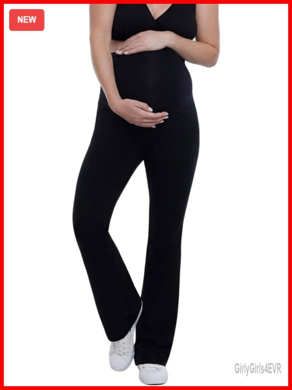 Essential Full Length Secret Fit Over The Belly Flare Pregnancy Yoga Pants (29"